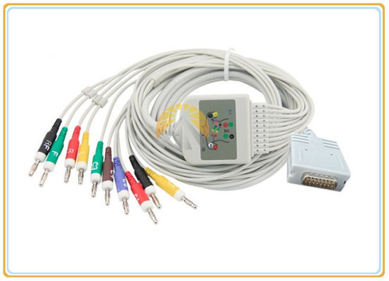 Burdick EK-10 One Piece ECG Electrode Cable Superior Flexibility / Durability