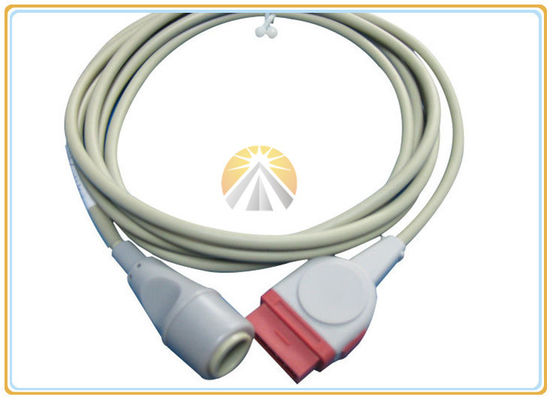 GE Round Invasive Blood Pressure Cable 11 Pin To Edwards Medical Grade Material