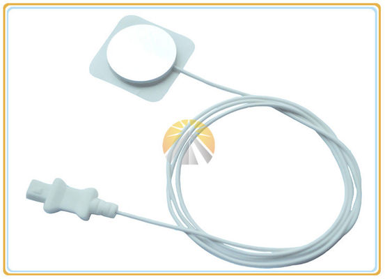 Medical Skin Temperature Probe , 2 Pin Plug Connector Disposable Temperature Sensor