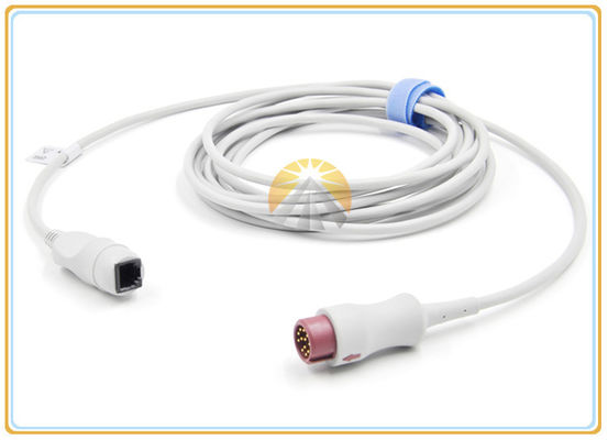 Mindray Ibp Cable , Durable Round 6 Pin Medical Pressure Transducer Cable