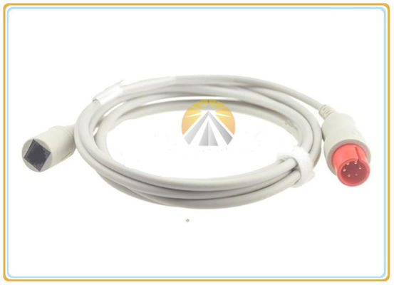 Gray 6 Pin Invasive Blood Pressure Cable For Spacelabs Mindray Goldway