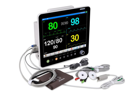 Professional 15 Inch Patient Monitor Machine 8 Channel Waveforms Display