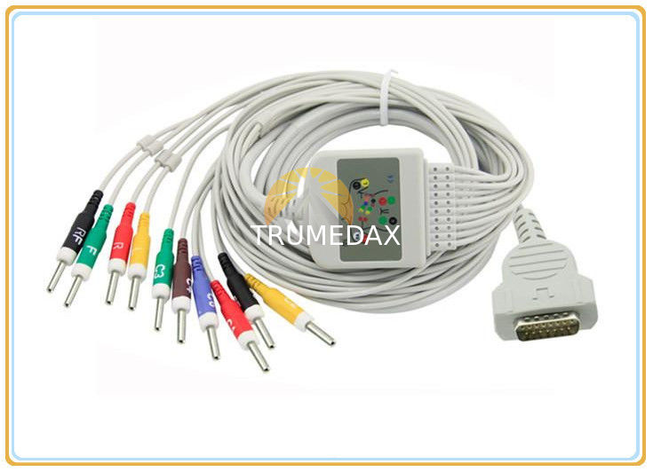 GE Marquette MAC 500 ECG Electrode Cable Durable Medical Grade TPU Cable