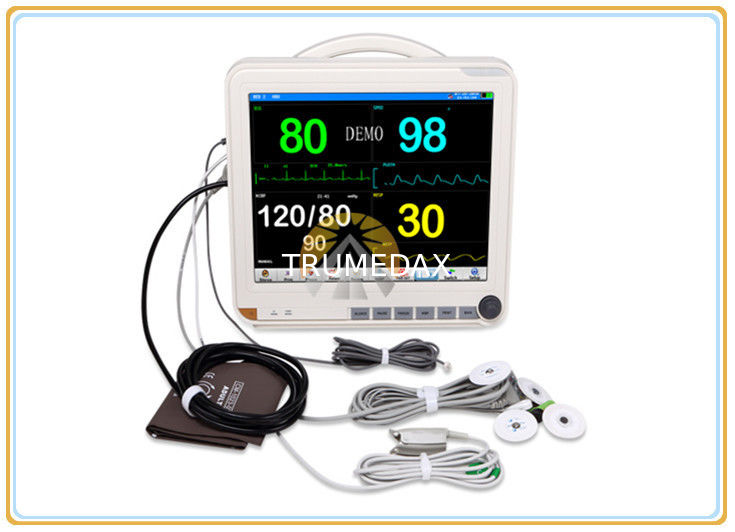 Multi Parameter Icu Monitoring Machines , Adult 15 Inch Hospital Heart Monitor Machine