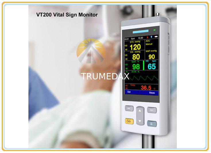 3 Parameter Electronic Patient Monitoring , Desktop 3.5 Inch Bedside Cardiac Monitor