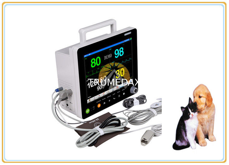 12.1 Inch Screen Vet Patient Monitor Large Storage Capacity Rechargeable Li Battery