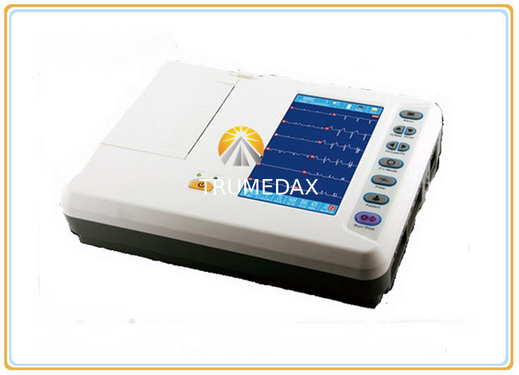 7 Inch Touch Screen Portable 12 Lead Ecg Machine , Six Channel Medical Ecg Machine