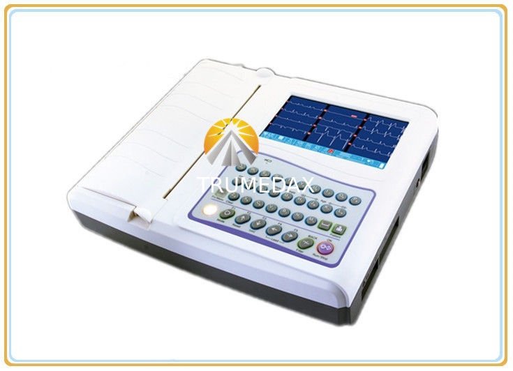 12 Leads Waveforms Portable ECG Machine 7 Inch TFT LCD Touch Screen 12 Channel
