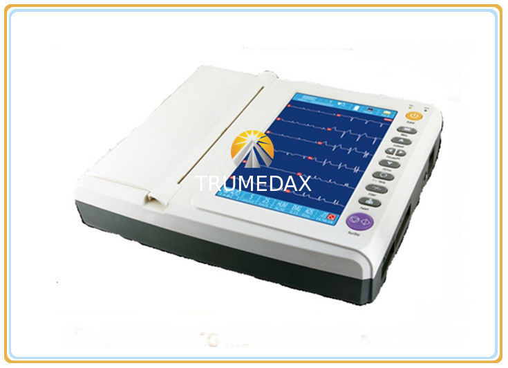 Twelve Channel Portable ECG Machine 12 Leads Waveforms 10" TFT Color LCD Touch Screen
