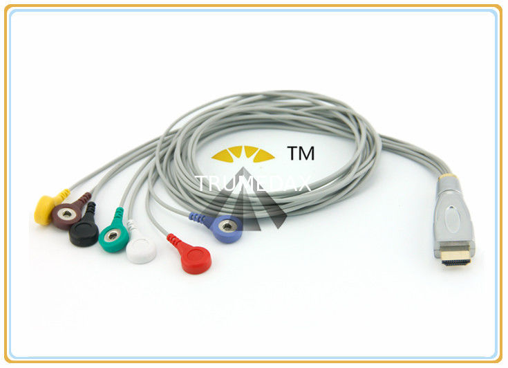 Biox 7 Leadwires Holter ECG Patient Cable Snap AHA TPU Material HDMI Connector